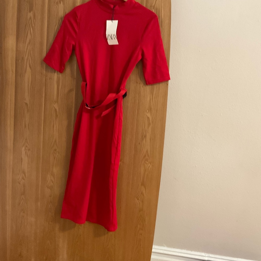 Zara. Red dress